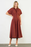 Short Sleeve Striped Maxi Dress