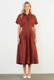 Short Sleeve Striped Maxi Dress