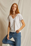 Hendrix Boxy V-Neck Tee White