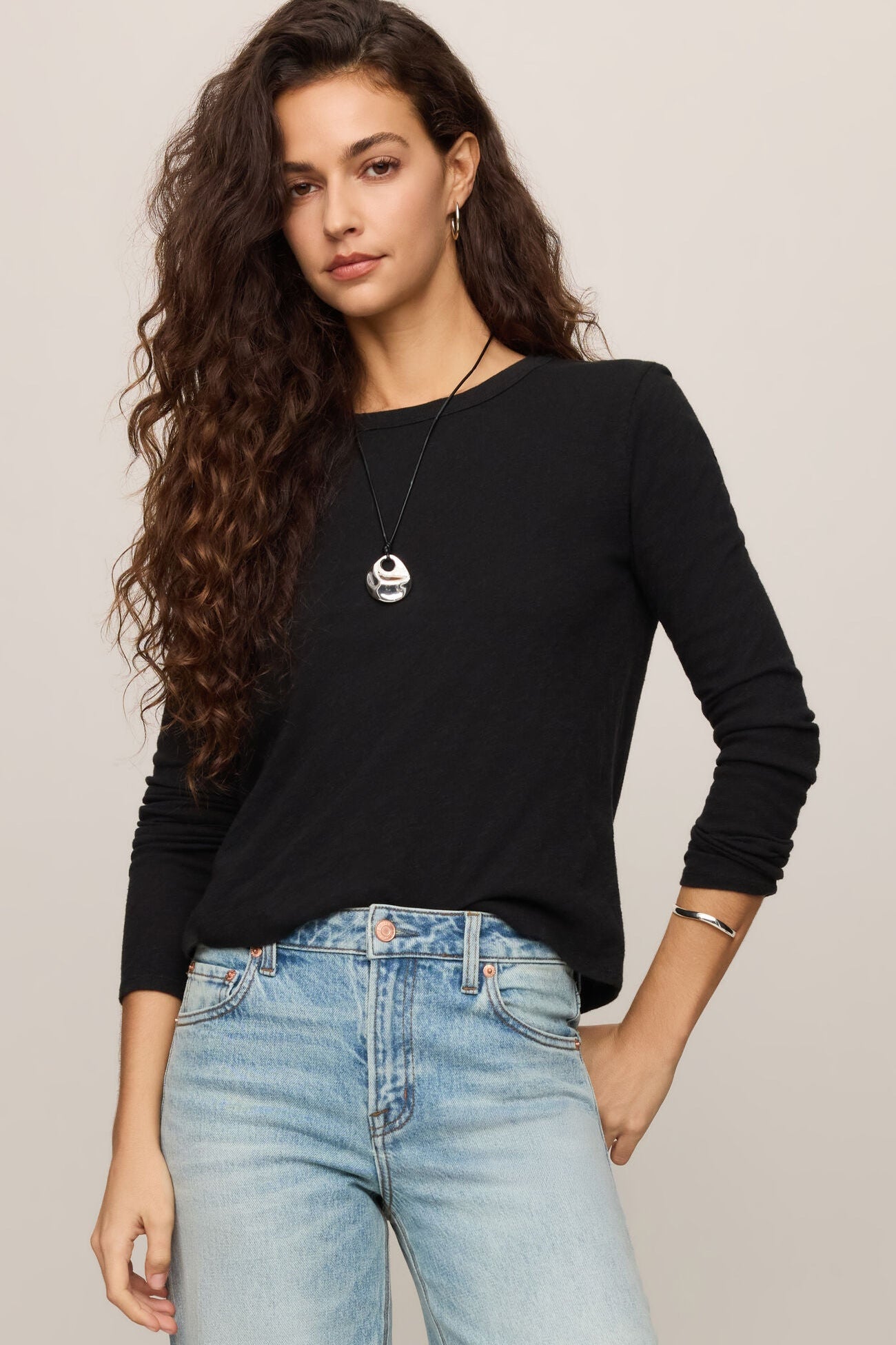 Junie Long Sleeve Tee Black