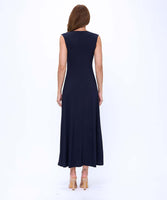 Crossover V-Neck Maxi Dress