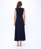 Crossover V-Neck Maxi Dress