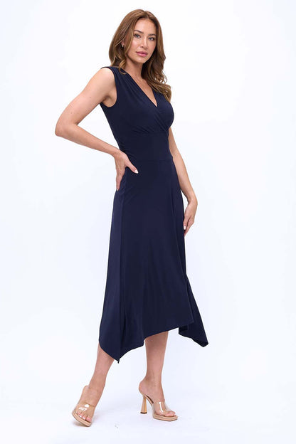 Sleeveless Asymmetrical Hem Dress