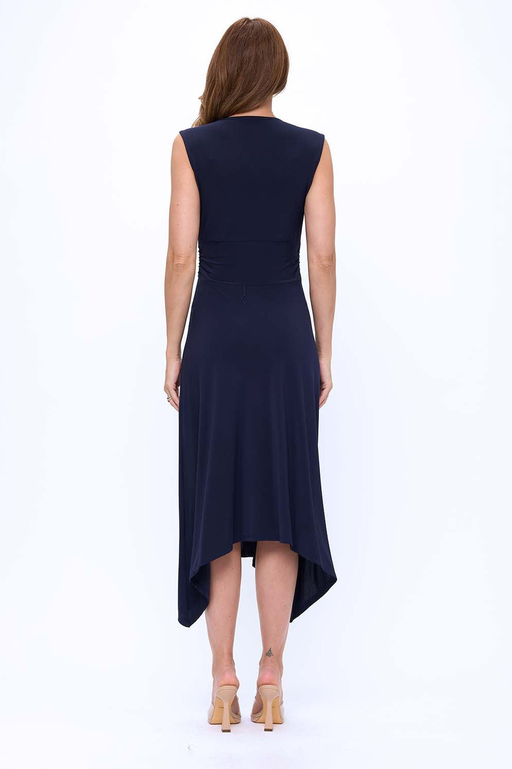 Sleeveless Asymmetrical Hem Dress