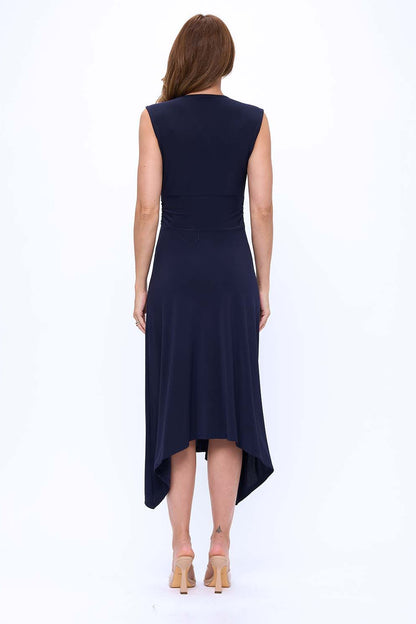 Sleeveless Asymmetrical Hem Dress