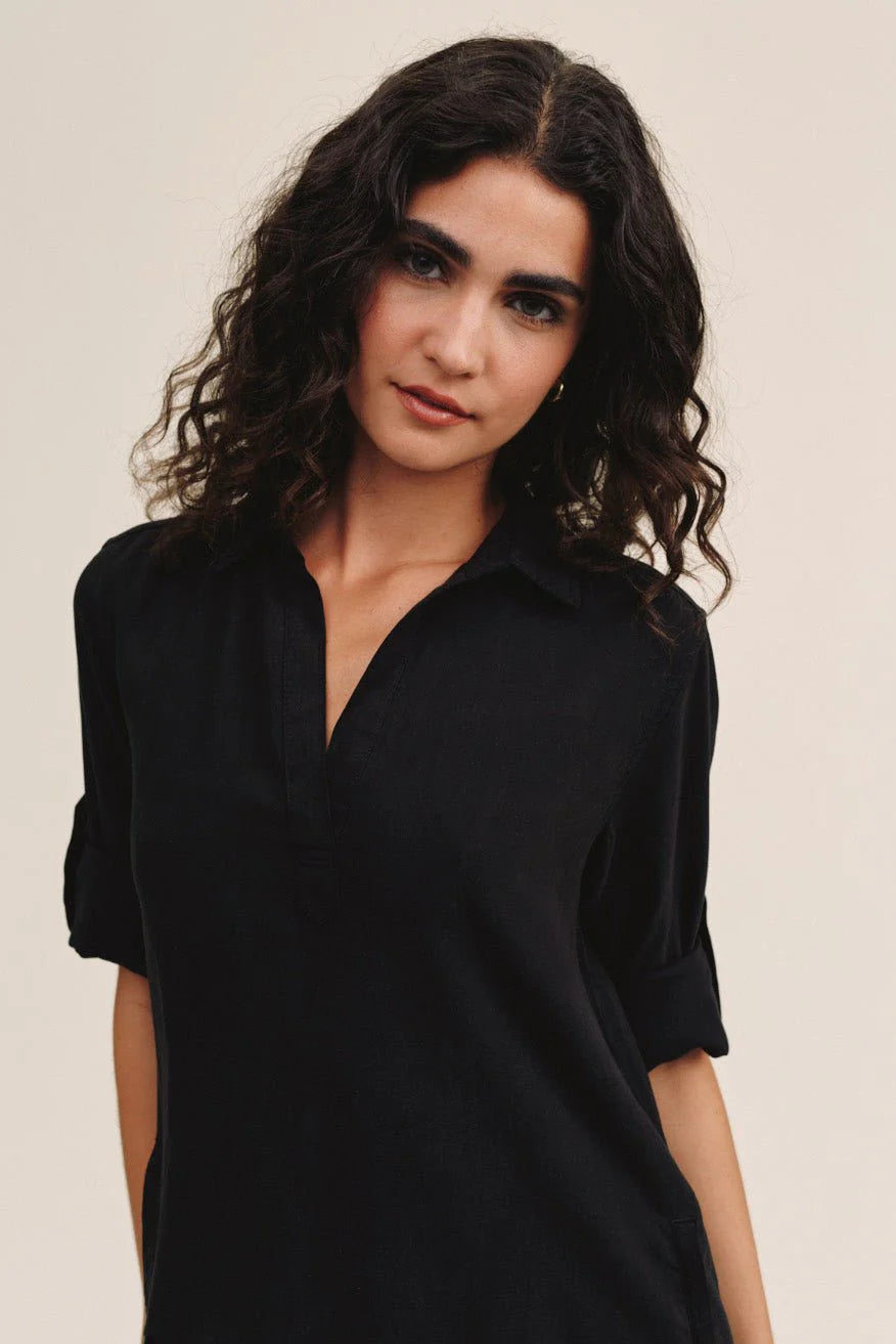 Long Sleeve A Line Shirt Dress