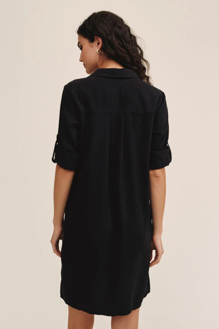 Long Sleeve A Line Shirt Dress