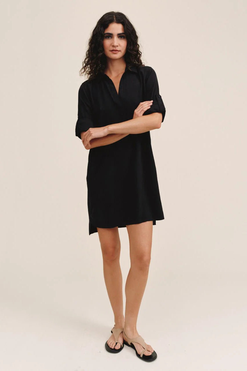Long Sleeve A Line Shirt Dress