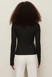Boatneck Textured Top Black