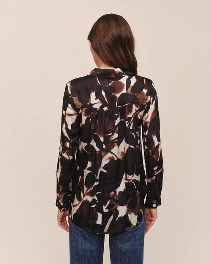 Long Sleeve Round Hem Button Down