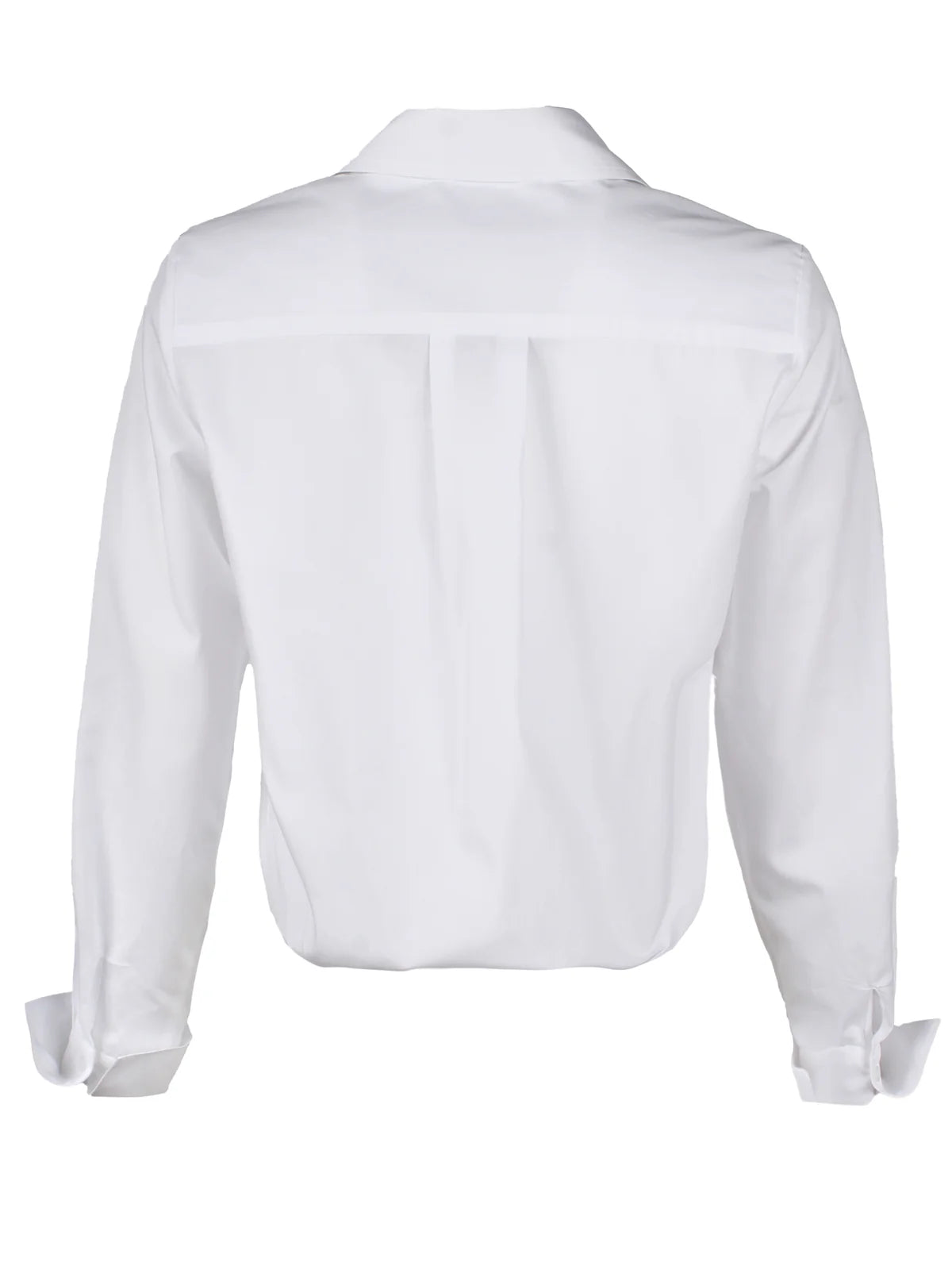 Moxie Front Twist Hem White Shirt