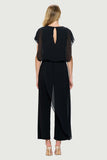 Jumpsuit with Chiffon Overlay
