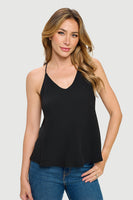 Spaghetti Strap Racerback Tank Black