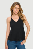 Spaghetti Strap Racerback Tank Black
