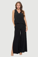V-Neck Drape Tank Black