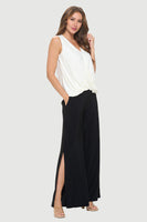 V-Neck Drape Tank Off White