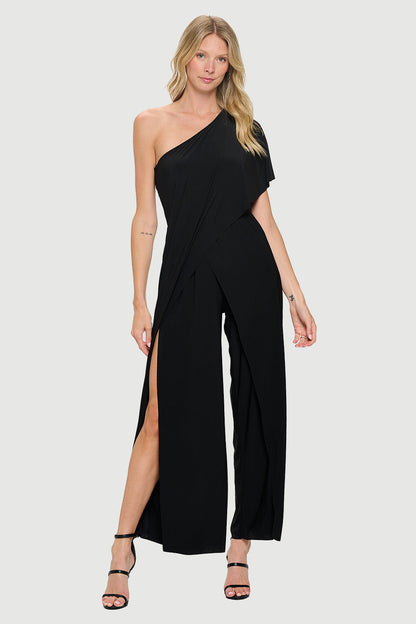 Off the Shoulder Front Crossover Jumpsuit