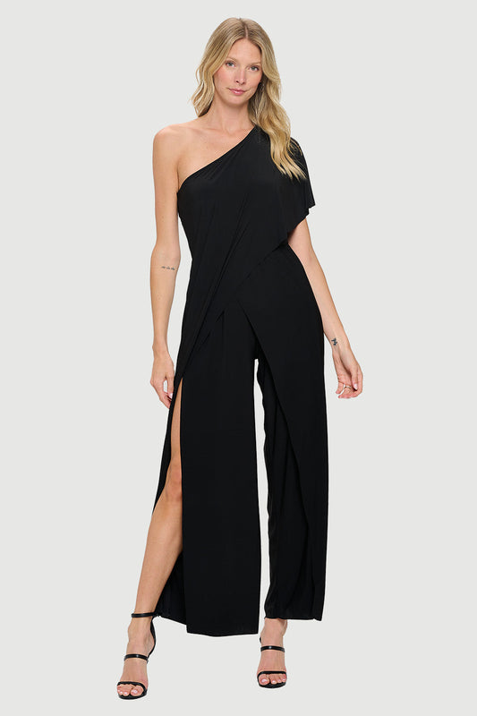 Off the Shoulder Front Crossover Jumpsuit