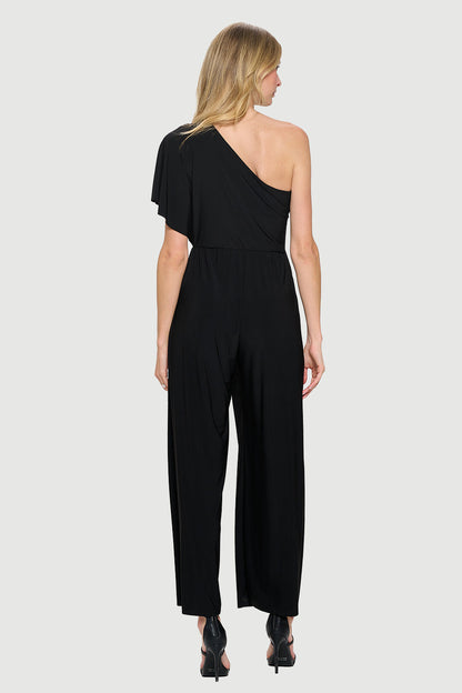 Off the Shoulder Front Crossover Jumpsuit