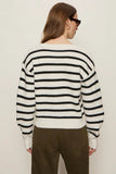 Must Have Cardi Chalk Black Stripe