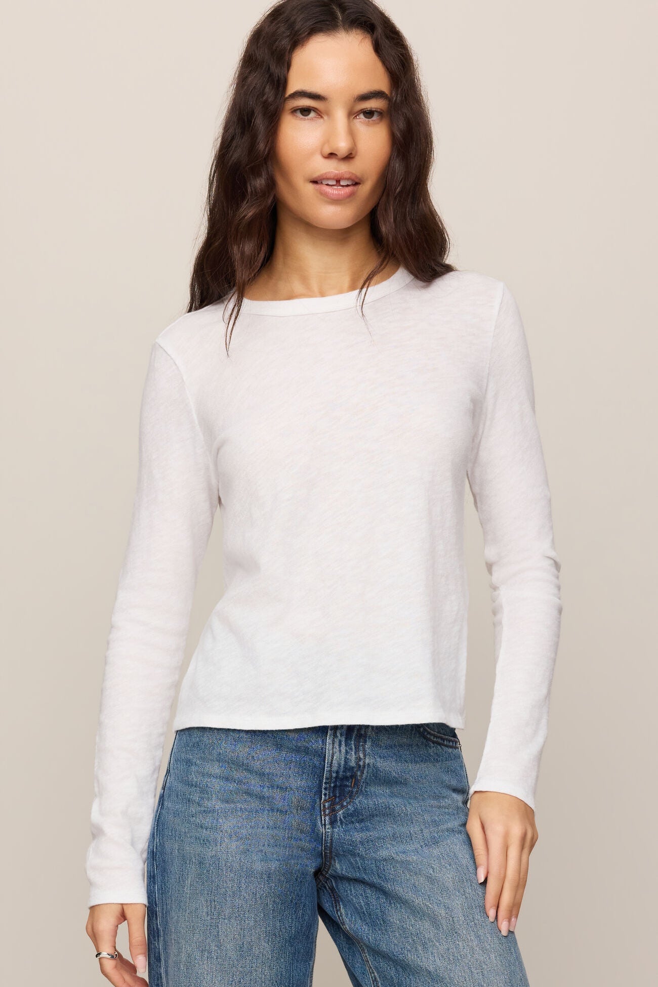 Junie Long Sleeve Tee White