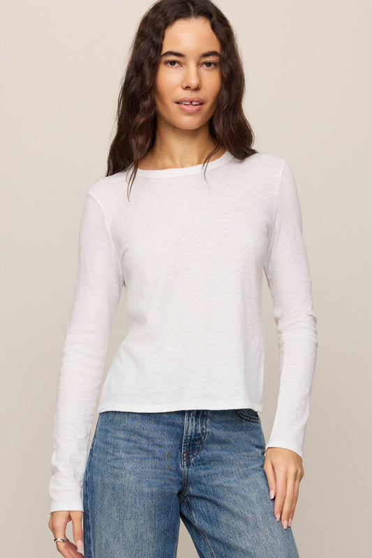 Junie Long Sleeve Tee White