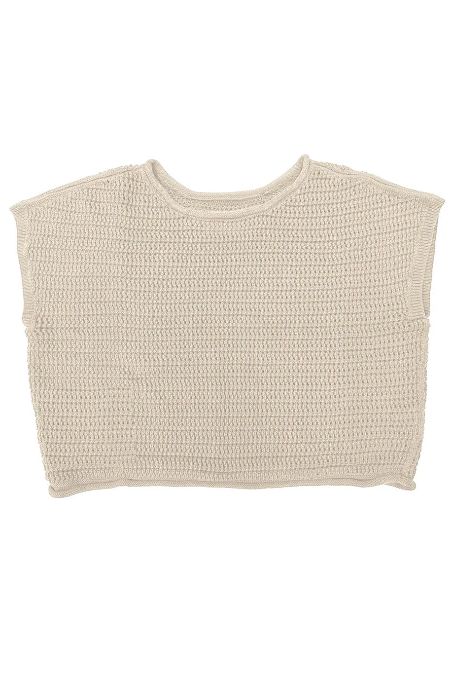 Niko Cropped Sleeveless Sweater Oat