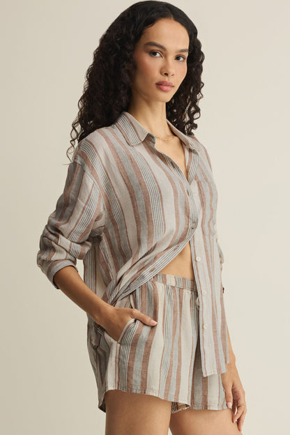 The Perfect Striped Button Up Island Coconut
