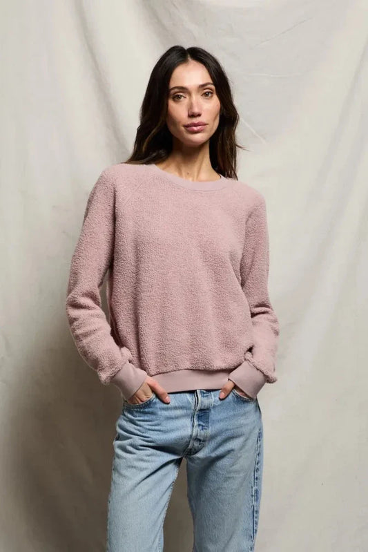 Ziggy Reverse Fleece Sweatshirt Mauve