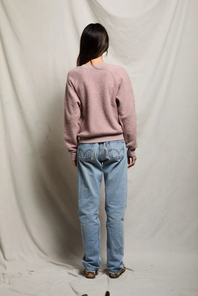 Ziggy Reverse Fleece Sweatshirt Mauve