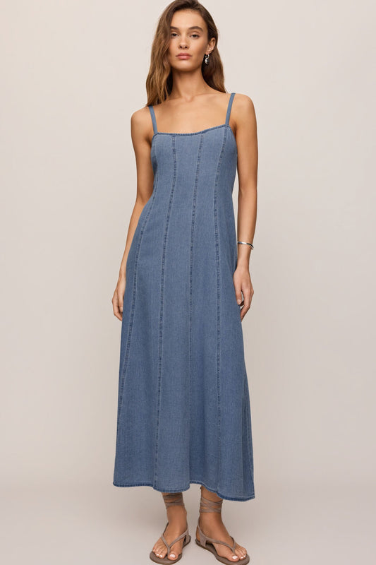 Leonora Indigo Midi Dress