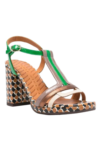 Liluce Color Block T-Strap Heel