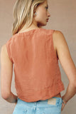 Sleeveless Half Placket Top