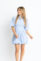 Poplin Ruffle Collar Dress