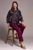 Dolman Sleeve Button Down Blouse