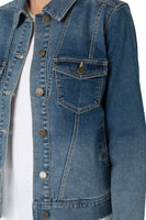 Jean Jacket With Angled Seaming