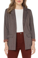 Jacquard Stripe Boyfriend Blazer