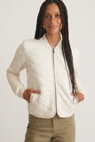 Antique White Corbet Quilted Bomber