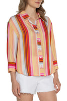 Multi Stripe Button Front Shirt