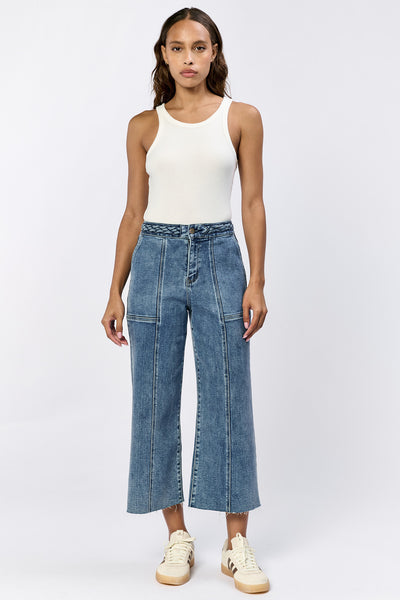 Audrey Braided Cropped Wide Leg