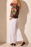 3/4 Sleeve Blouse with Pleats