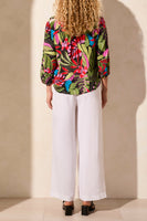 3/4 Sleeve Blouse with Pleats