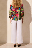 3/4 Sleeve Blouse with Pleats