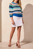 3/4 Sleeve Striped Sweater