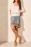 Popover Blouse with Shirred Waist