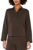 Popover Shirt with Elastic Waist