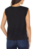 Sleeveless Woven Knit Top