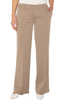 Kelsey Wide Leg Trouser Khaki Grid