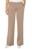 Kelsey Wide Leg Trouser Khaki Grid