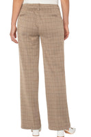 Kelsey Wide Leg Trouser Khaki Grid